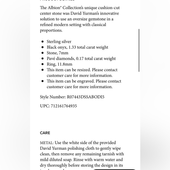 David Yurman petite Albion ring - Picture 2 of 7